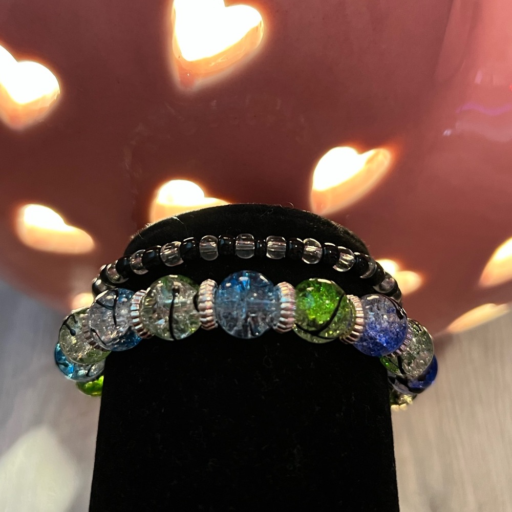 Glass bead bracelet set๐๐ - Picture 1 of 3